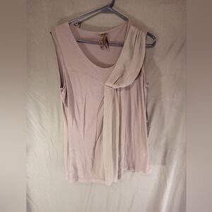 Kische Mauve Sleeveless Draped Neck Women's Top in Light Blush